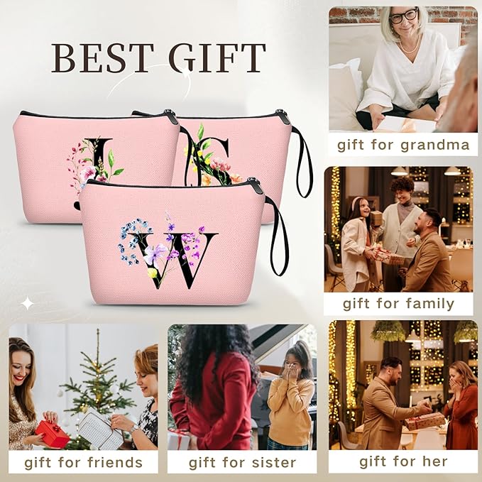 Birthday Inspirational Bridesmaid Proposal Team Small Gifts for Women Mom Aunt Teacher Sister Coworkers Makeup Cosmetic Bag Travel with Mirror Mothers Day Christmas Graduation W