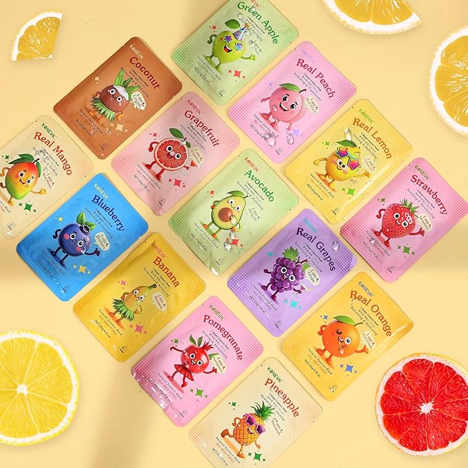 126 Pack Sheet Hydrating Face Masks Skincare for Women, Bulk Fruit Face Mask Skin Care for Kids, Facial Masks Set for All Skin Types, Christmas Birthday Gifts, Spa Party Supplies for Girls Teens