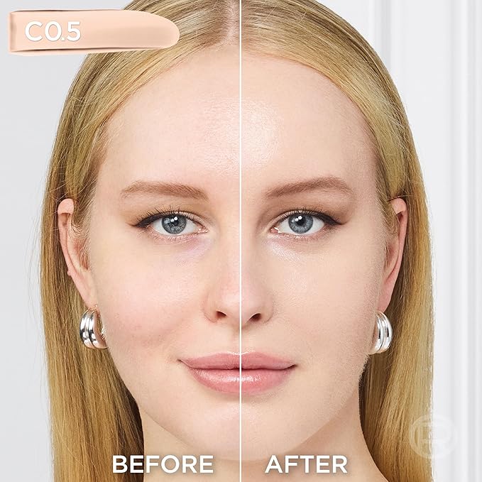 L'Oreal Paris True Match Super-Blendable Foundation, Medium Coverage Liquid Foundation Makeup, C0.5, Light, 1 Fl Oz