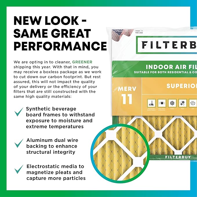 Filterbuy 16x30x1 Air Filter MERV 11 Superior Pet & Allergy Defense, - Image 3