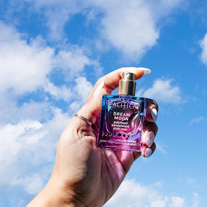 Pacifica Dream Moon Womens Spray Perfume 1 fl oz – Long-Lasting Floral Woody Fragrance for Her - Rose, Patchouli, Sandalwood – 100% Vegan, Cruelty-Free, Phthalate-Free Fragrance