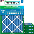 Filterbuy 24x30x2 Air Filter MERV 13 Optimal Smoke & Allergy Defense, by Filterbuy