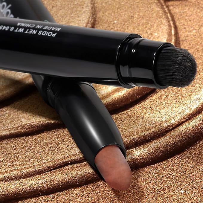 Longwear Cream Eye Shadow Sticks(30 Matte Chocolate), Smudge-Proof, Waterproof Eyeshadow,Silky Formula Glitter With Makeup Brush,Brown Eyeshadow Stick