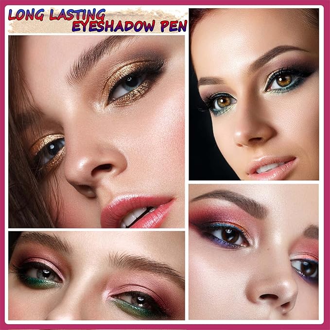Silver Smokey Grey Eyeshadow Stick Makeup Cream Shimmer Glitter Matte Single Primer Smooth Eyeshadow Pencil Hypoallergenic Natural Waterproof Long Lasting Eye Shadow Multi-Dimensional Eyes Look