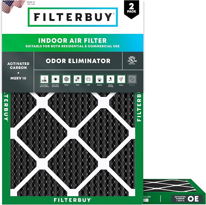 Filterbuy 18x24x1 Air Filter MERV 10 Odor & Allergy Defense by Filterbuy