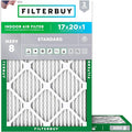 Filterbuy 17x20x1 Air Filter MERV 8 Essential Dust & Allergy Defense, by Filterbuy