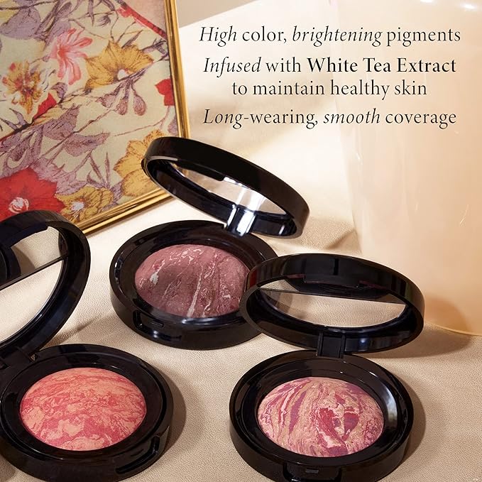 LAURA GELLER NEW YORK Baked Blush-n-Brighten Marbleized Blush for Cheeks - Starfish Island - Natural Finish - Buildable Color