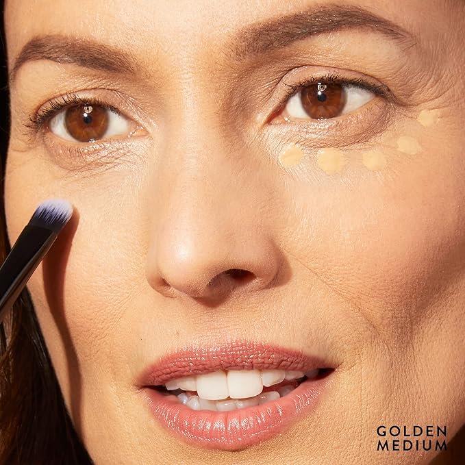 LAURA GELLER NEW YORK The Ideal Fix Concealer - Golden Medium - Buildable Medium to Full Coverage Liquid Concealer - Covers Under Eye Dark Circles & Blemishes - Long-Lasting