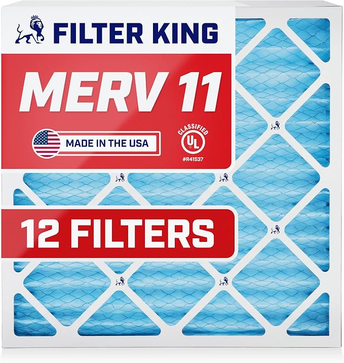 Filter King 17x19x1 Air Filter | 12-PACK | MERV 11 HVAC Pleated A/C Furnace by FilterKing