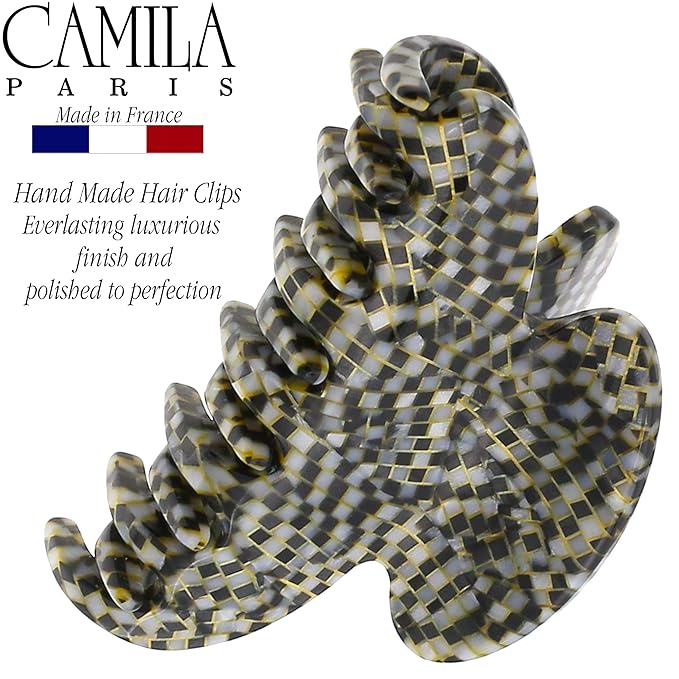 Camila Paris CP3062 French Hair Clip for Women, Handmade, Opera, Small, Girls Hair Claw Clips Jaw, Durable Styling Hair Accessories for Women, Strong Hold No Slip Grip, Made in France