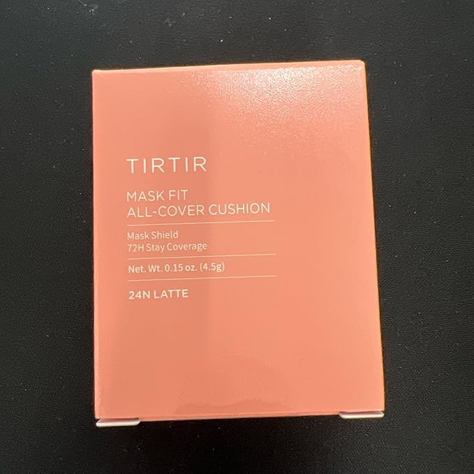 [*Mini Size*] TIRTIR All Cover Pink Cushion | Korean Cushion Foundation, (#24N Latte, 0.15 Fl Oz)