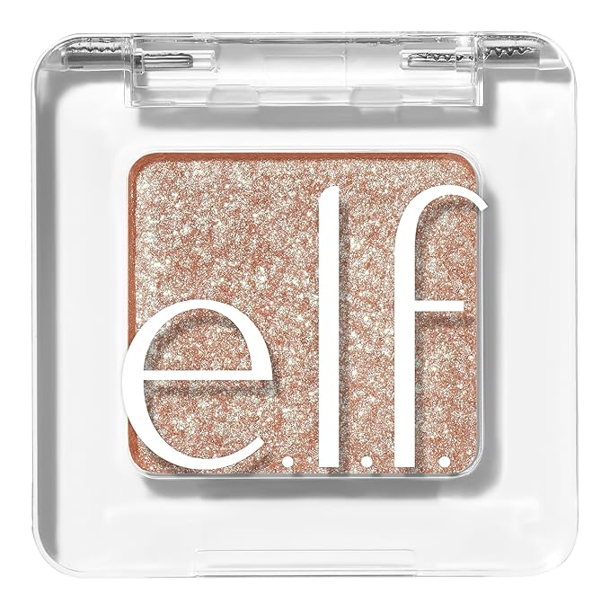 e.l.f. Fine As Fleck Glitter Eyeshadow, Long-Lasting Sheer Eye Makeup With A Shimmer Finish, Smooth Formula, Vegan & Cruelty-Free, Champagne Showers