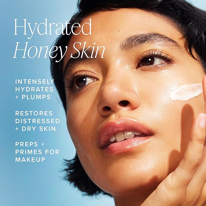 Farmacy Ceramide Face Moisturizer - Honey Halo Hydrating Facial Moisturizer for Dry Skin - Plumps, Soothes + Restores Skin with Potent Ceramides + Buckwheat Honey for a Dewy, Healthy Glow (9ml)