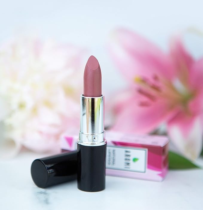 Aromi Natural Lipstick | Vegan, Cruelty-free Beauty, Handcrafted, Small Batch, Dye-free, Palm-free (Perfect Nude)