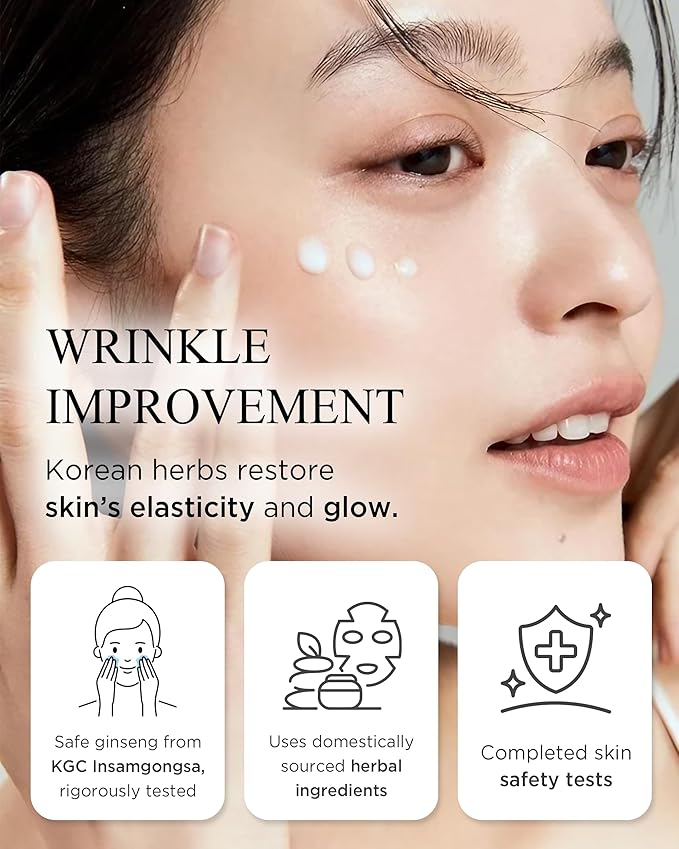 Bon Yeon Jin Korean Red Ginseng Eye Cream Duo Set - Anti-Aging Treatment for Dark Circles Fine Lines with Ceramide and Shea Butter, Intensive Skincare, 1.01 oz.