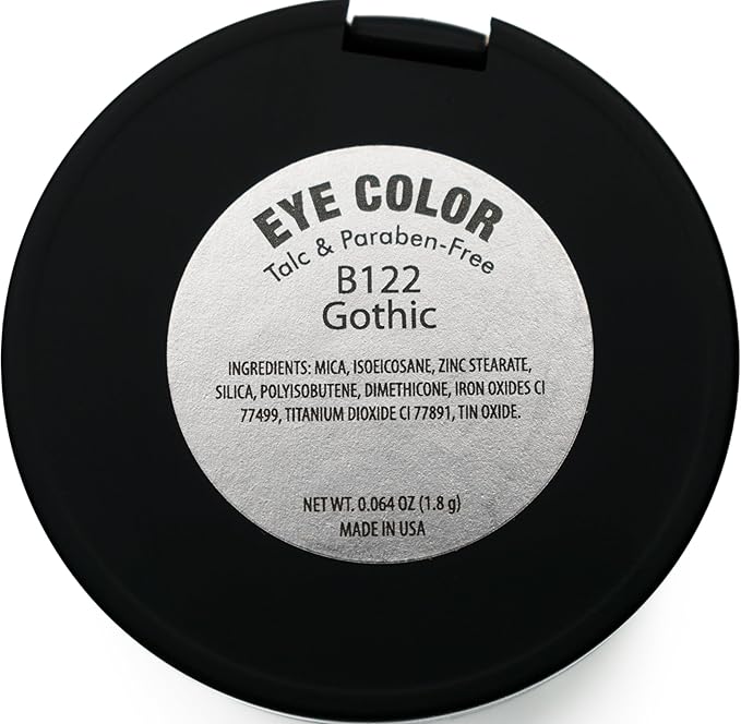 Gothic Deep Navy Blue Purple Plum Dark Metallic Shimmering Pressed Powder Single Vegan Eyeshadow; Talc, Paraben & Cruelty Free
