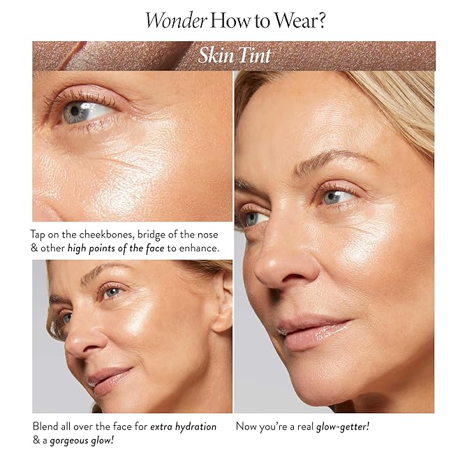 LAURA GELLER NEW YORK The Wonder Balm Complexion Enhancer - Hydrating Weightless Subtle Hint of Color + Glow for Mature Skin - Vegan Squalane - Apply to Cheeks & Lips (01 Nice-n-Natural)