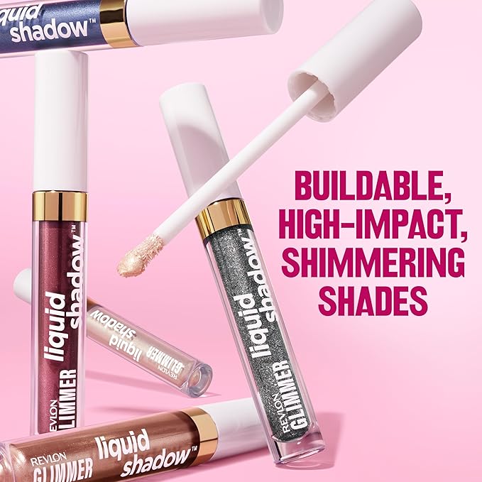 REVLON Glimmer Liquid Shadow, Smudge-Proof Shimmer Eyeshadow Makeup, Long Lasting, High Pigment, 205 In Your Orbit