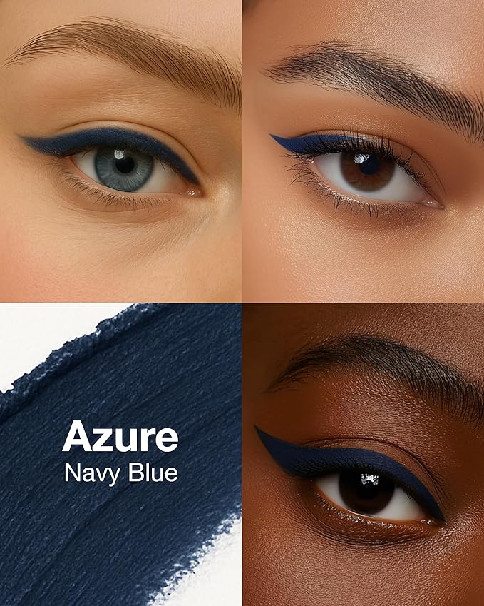 Mineral Fusion Eye Pencil (Navy Blue - Azure) - Eyeliner with Soothing Chamomile, Meadowfoam & Vitamin E - Smooth & Long Lasting, Hypoallergenic, Non-Irritating Eye Makeup