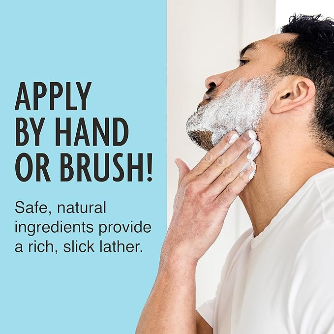 Pacific Shaving Company Clean Shaving Cream - Shea Butter + Vitamin E Shave Cream for Hydrated Sensitive Skin - Clean Formula for a Smooth, Anti-Redness + Irritation-Free Shave Cream (7 Oz, 2 Pack)