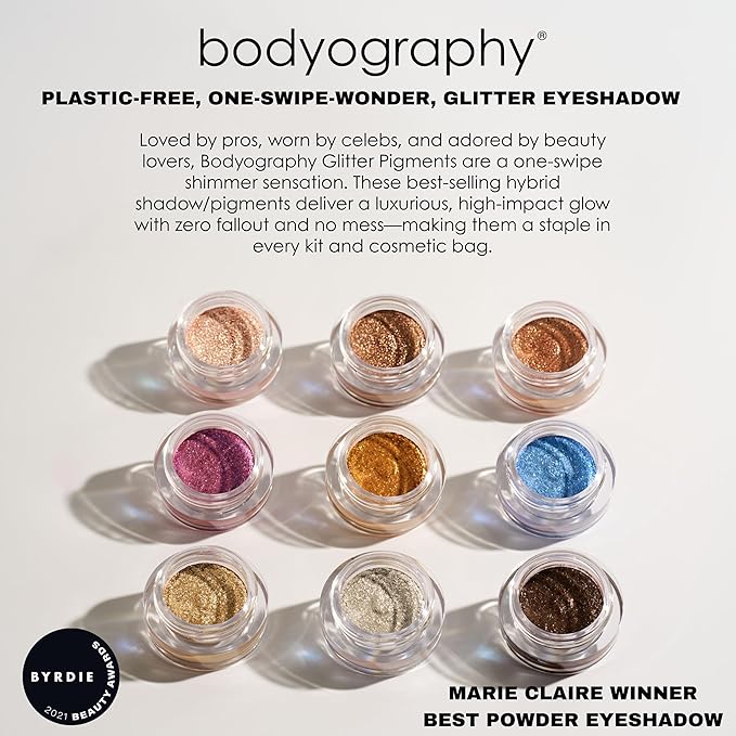 Bodyography Glitter Pigment - Caviar Smoky Brown for Women - 0.105 oz Eye Shadow