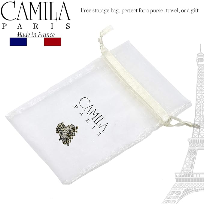 Camila Paris CP3068 French Hair Clip for Women, Handmade, Opera, Small, Girls Hair Claw Clips Jaw, Durable Styling Hair Accessories for Women, Strong Hold No Slip Grip, Made in France