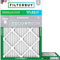 Filterbuy 17x22x1 Air Filter MERV 8 Essential Dust & Allergy Defense, by Filterbuy