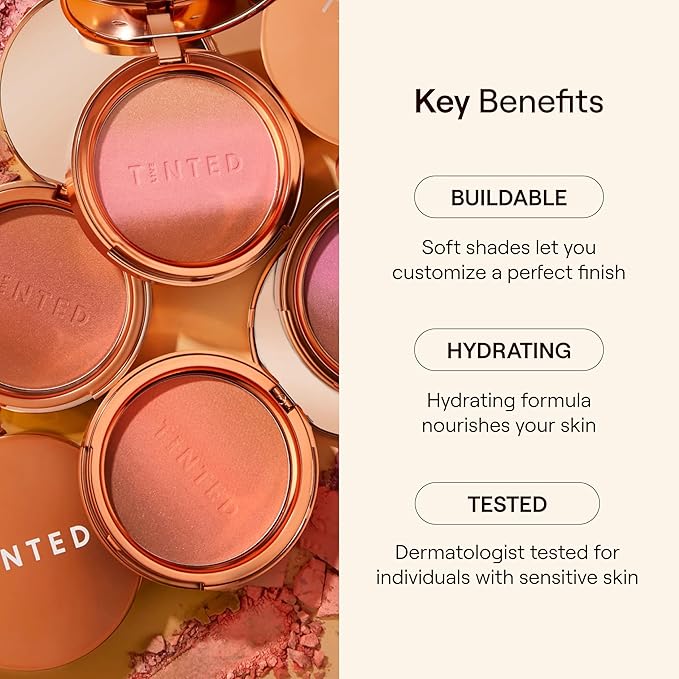 Live Tinted Huebeam Gradient Blushing Bronzer - Lightweight, Highly-Pigmented, Buildable & Blendable - Sunkissed, Glowy, Even Toned Skin Face Blush and Bronzer - Sonoran Sunrise