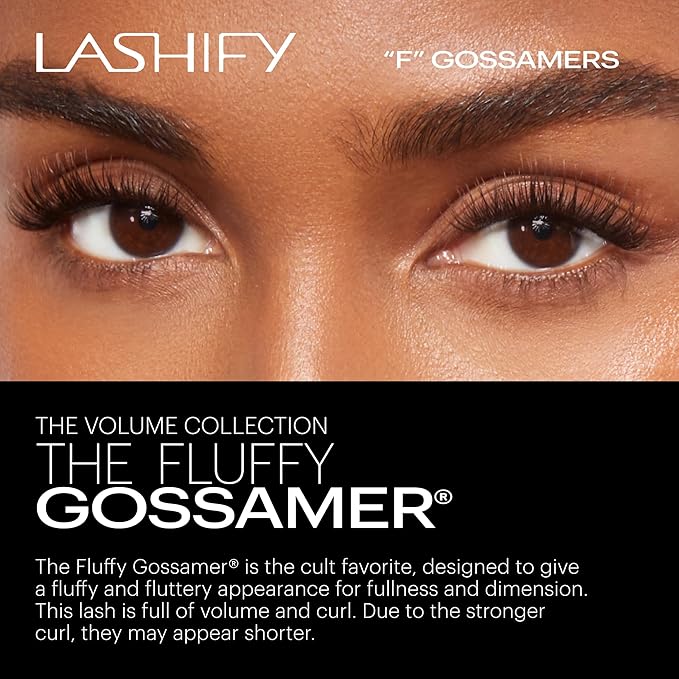 Lashify Fluffy 10mm Gossamer DIY Eyelash Extensions Refill, Chocolate Color, Easy False Lashes To Add Fullness and Dimension