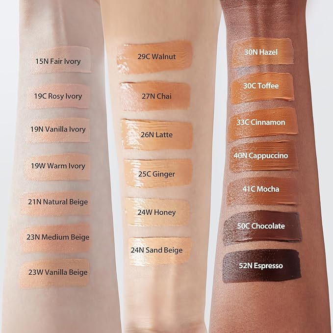 milktouch Cushion Foundation, 24H Flawless Skin, Radiant Shine, No Oxidation, Long-Lasting, Non-Creasing, 60% Hydrating Skincare Infused Korean, Stocking Stuffers, Christmas Gifts (19W Warm Ivory)