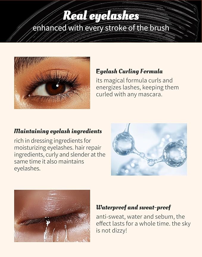 Unique High Heel Design Mascara – Ultra-Volumizing & Lengthening Lash Cosmetics Mascara for Long, Thick, Curled Lashes – 24H Waterproof & Smudge-Proof – Ultra Black, Dramatic Eye Makeup Look