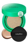 Easydew Mela B Toning Ampoule Cushion - 2-in-1 Korean Skin Care & Face Beauty Makeup - Age-Defying Full Coverage Cushion Foundation with Niacinamide & Hyaluron-Vital C 0.45 oz (#25 Honey)