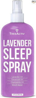 TreeActiv Sleep Spray, Calming Lavender Chamomile, Soothing Witch Hazel & Lavender Pillow Spray Air Freshener for Room, Bed, Fabric, Pillows & Linen Mist for Sleeping & Relaxation, 1000+ Sprays