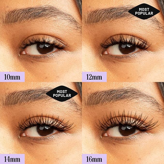 Lilac St - Feather Natural Faux Eyelash Clusters (10mm) - Dynamic & Fluttery Volume - DIY Lash Extension Wisps - Lightweight & Lifelike - Lasts 10 Days - Women Founded, Cruelty Free, Vegan - 10 Lashes