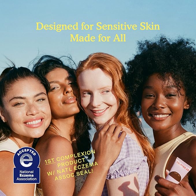 Tower 28 Beauty SunnyDays SPF 30 Tinted Mineral Sunscreen For Sensitive Skin - 2-in-1 Facial Broad Spectrum UVA/UVB Protection + Foundation - Shade 25 OCEAN PARK - Medium with Warm Undertones, 1 Fl Oz