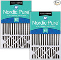 Nordic Pure 16x25x5 Honeywell Replacement Air Filters MERV 14 Plus Carbon 2 Pack by NordicPure