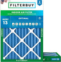 Filterbuy 18x25x2 Air Filter MERV 13 Optimal Smoke & Allergy Defense, by Filterbuy