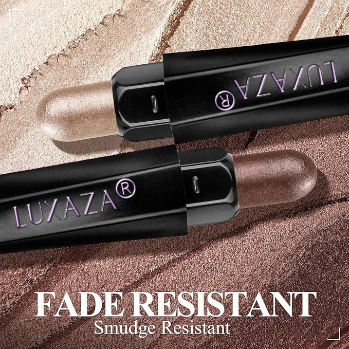 6PCS Eyeshadow Stick Makeup Sets,Dark Brown Shimmer Eyeshaow Pencil, Long Lasting Metallic Eye Shadow,Eye Brightener Stick Pencil Crayon, A02-Taupe Mauve