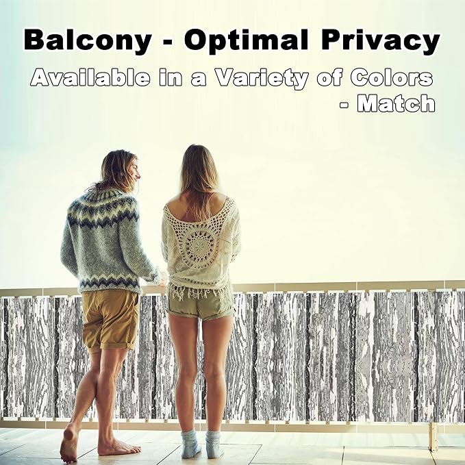 Fence Privacy Screen 3.6' x 29.5' UV Protection 96% Balcony Privacy, Included - Image 2