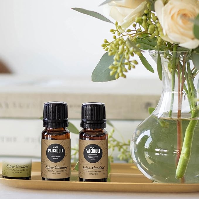 Edens Garden Patchoul- Light Essential Oil- 100% Pure Premium Grade, Undiluted, Natural, Therapeutic, Aromatherapy, The Best for Diffuser, Skin, Face, Hair 30 ml (1 fl oz)