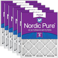 Nordic Pure 14x25x1 Pleated MERV 8 Air Filters 6 Pack by NordicPure