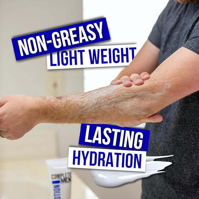 Body Lotion for Men, for Dry Skin: Non-Greasy Hand & Body Moisturizer with Shea Butter, Aloe Vera, 24 Hour Hydration, Mens Lotion for Dry Skin
