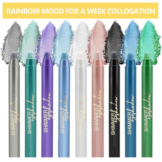 Green Eyeshadow Stick, Highlighter Eye Liner,Eye Brightener Stick, Shimmer Creamy eyeshadow, Waterproof Eyeshadow Pencil Long Lasting Eye Shadow Makeup. #2 green shimmer