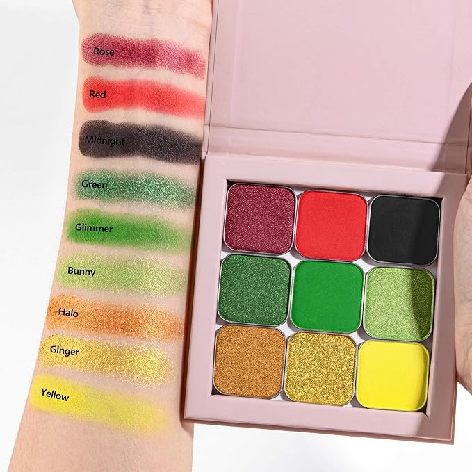 Matte Single Eyeshadow Refill – Christmas Red, High-Pigment, Blendable & Long-Lasting, Pressed Powder with Metal Pan, DIY Magnetic Palette Compatible, Easy to Apply & Remove