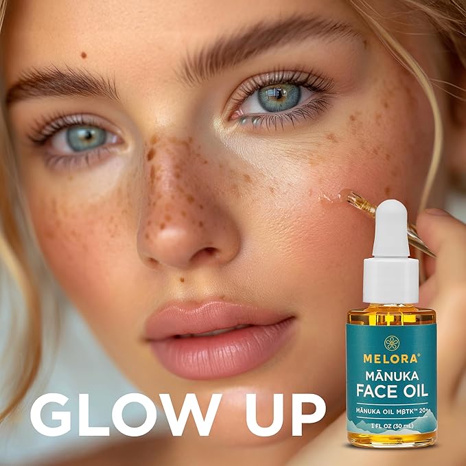 MELORA Manuka Face Oil (1 Oz) - Manuka Skin Care Facial Oil Serum for Dry or Sensitive Skin – Anti-Aging Oil for Face for Women & Men