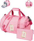 11 Year Old Girl Birthday Gifts, Girls Travel Duffle Bag, Kids Initial Overnight Bags with Shoe Compartment, Personalized Weekend Bag with Makeup Pouch, Trendy Stuff (Letter D)