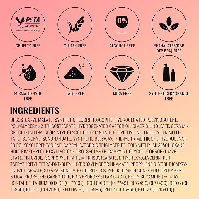 Oulac Pink Lipstick for Women with Metallic 3D Shine Lightweight Hydrating Formula, High Impact Lip Color, Vegan Beauty, Full Coverage Lip Makeup, Christmas Gifts for Women, Cosmopolis(01)