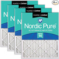Nordic Pure 18x20x1 Pleated Air Filters MERV 14 Plus Carbon 4 Pack by NordicPure