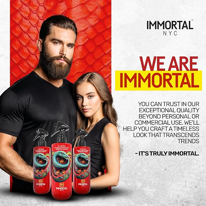 Immortal NYC Reserve Venom After Shave For Men Body/Face, 17 oz- Moisturizing and Refreshing Fruity Floral Men's Cologne