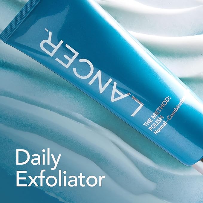 Lancer Skincare The Method: Polish Facial Exfoliator, Daily Exfoliation Face Scrub with Natural Minerals, Polish Normal-Combination Skin, 2 Fluid Ounces